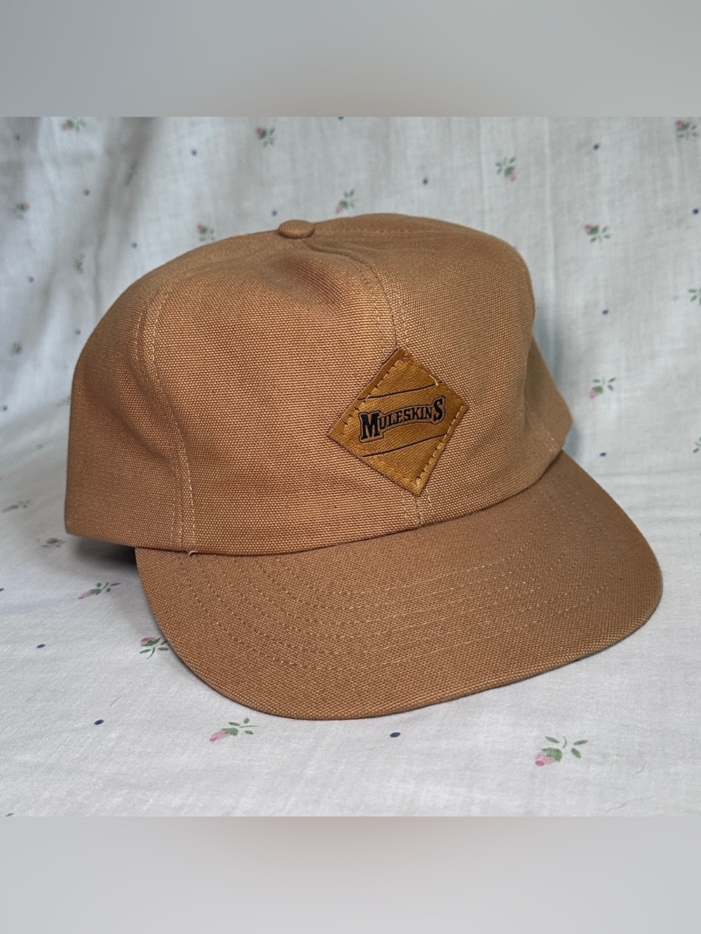 Vintage Muleskins Tan Canvas Hunting Red Lined Cap